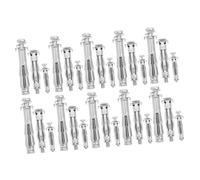 Hoement 30pcs Heavy Duty Galvanized Steel Drywall Expansion Bolts Hollow Wall Anchors for Plasterboard Partition Walls Fiber Cement Board with Threaded Design