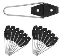 Hoement 30pcs Multi-Purpose Photo Frame Back Supports Easels with Iron and Plastic Material for Use, for Displaying Photo Frames in Offices and Studios