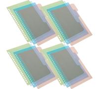 Hoement 32pcs A5 Punched Binder Dividers with Tabs, 8 Sets Multi-Color Pp Index Classified Labels for Office, School Home Organizing, Detachable Page Markers for Binders