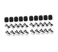 Hoement 36pcs Microphone Tie Clip Set with Mic Sponge Covers and Metal Clips for Easy Use for Recording and Podcasting