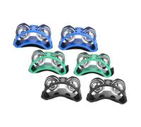 Hoement 3pairs Foot Tambourine for Boys and Girls Adults Black Tambourines Professional Music Instrument Rhythm Percussion Bell Accompaniment Foot Bell