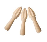 Hoement 3pcs Beech Wood Lemon Juicer Manual Citrus Press Handheld Orange Squeezer Compact Portable Kitchen Tool for Home Restaurants Hotels