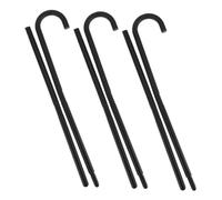 Hoement 3pcs Black Detachable Cosplay Cane Props Lightweight Walking Stick Crutch for Party Dress Up Stage Performance with Fine Detailing and Elegant Craftsmanship