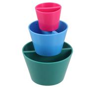 Hoement 3pcs Ceramic Clay Pottery Molds Rim Cone Shaping Tools for DIY Mug Cup Vase Crafting with Plastic Edges, Medium Small Extra Small Set for Handbuilding Ceramics