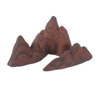 Hoement 3pcs Ceramic Mini Mountain Sculpture Coffee Zen Oriental Decor | 10.20 X 8.00x4.80cm, Stable Base for Bonsai and Moss, Office Desktop Display