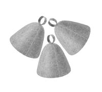 Hoement 3pcs Comfortable Felt Sauna Hat Set Quick Drying and Absorbent Bathhouse Accessories for Men and Women Bell-shaped Design for Steam Rooms and Spas