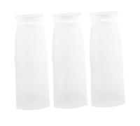 Hoement 3pcs Fish Tank Filter Bag with 3d Honeycomb Mesh, Polypropylene Material, White Plastic Ring, Slows Blockage and Holds Foreign Particles for Freshwater Fish Tank and Pond