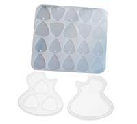 Hoement 3pcs Guitar Pick Silicone Molds with Storage Box Triangle Plectrum Resin DIY Craft Supplies for Guitar Players Epoxy Mold Set and Holiday Craft
