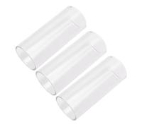 Hoement 3pcs Guitar Slides Bottleneck Glass Medium Heat Treated Smooth Gliding Surface White for Professional Guitar Players