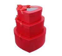 Hoement 3pcs Heart-shaped Boxes for Valentine's Day Candy Storage and Party Decor for Flower Arrangements and Special Occasions