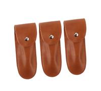 Hoement 3pcs Leather Harmonica Case Portable Small Storage Pouch for Harmonicas Lightweight Pu Leather Design for Travel and Outdoor Use Protective and Convenient Holder