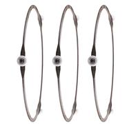 Hoement 3pcs Microwave Turntable Ring Roller High Temperature Resistant Glass Plate Support Holder Replacement for Stable Rotation Silent Function