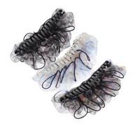 Hoement 3pcs Mini Flower Claw Hair Clips for Women, Cloud and Bubble Cloudshaped Design, Cloth and Plastic Material, Secure Hold and Quick Application, for Special Events and Formal