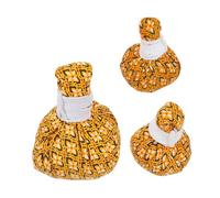 Hoement 3pcs Natural Wormwood Herbal Massage Balls Chinese Medicine Heat Pouches for Relief and Circulation Boost Suitable for Neck Shoulder Back Leg Foot Therapy