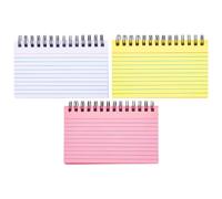 Hoement 3pcs Portable Note Pad Students Writing Pad Coil Notepad with Thickened Paper Smooth Surface Stylish Simple Design for Daily Life and Trips