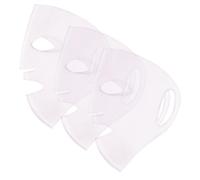 Hoement 3pcs Reusable Silicone Facial Mask Cover Set Stretchable Ear-hook Design Lightweight Pink Silicone Sheet Mask Covers for Skincare and Beauty Treatments