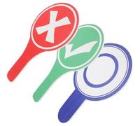 Hoement 3pcs Reusable True False Voting Paddles Made of Foam Board, Portable and Versatile Use for Events and Competitions, for Teacher Judging and Classroom Interaction Supplies