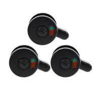 Hoement 3pcs Toilet Door Lock Bolt with Vacant Occupied Indicator Plastic Material for Enhanced Privacy and Indications Suitable for Public Restroom and Mall Doors Black