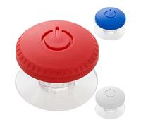 Hoement 3pcs Toilet Flush Button Tops Set with Blue White Red Round Knobs Toilet Button Assistant Tool for Home Bathroom Tank Replacement Parts