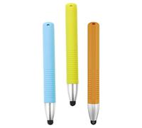 Hoement 3pcs Universal Capacitive Stylus Pens for Touchscreen Tablets and Smartphones, Learning and Drawing Set in Sky Blue, Fluorescent Green, and Bright Orange
