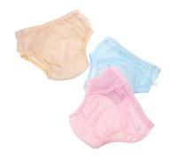 Hoement 3pcs Washable Potty Training Cotton Diapers Training Toilet Pants for Infants Waterproof Independence Mesh Fabric TPU Waterproof Layer Day Use Recommended Weight 12-16kg