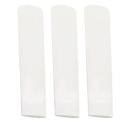 Hoement 3pcs White Resin Alto Saxophone Reeds for Beginners and Professionals Synthetic Material with Consistent Pure Tone Wear-resistant Musical Instrument Accessories for Alto Sax
