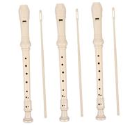 Hoement 3sets Abs Clarinet Boys and Girls Flute Instrument Toy Soprano Recorder Bright Sound Easy to Play for Boy Girl's Music Education