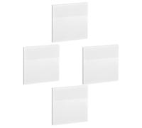 Hoement 4 Books Pet Memo Stickers with Sticky Adhesive Design, 50 Sheets Each, White Self-stick Note Pads for School and Office Use, Multi-function Writing and Organising