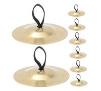 Hoement 4 Pair Mini Finger Cymbals for Belly Dancing Travel-friendly Musical Accessories with Crisp Resonant Sound for Dance Performances Practice and Dancer Parties