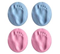 Hoement 4 pcs Keepsake Hand and Footprint Mold Kit Newborn Ornament for Memory Prints Use Non-Toxic Handprint Footprint Kit Gift for Family and Friends