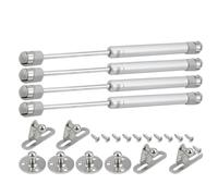 Hoement 4 Sets Hydraulic Support Gas Pressure Rod Cabinet Hinges for Folding Lid Stay Stable Soft Close Support Bracket for Kitchen Furniture Door Easy Install