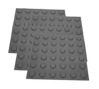 Hoement 4 Sheets PVC Multifunctional Blind Bricks Walkway Sidewalk Boards with Tactile Dots for Patio Floor Stickers Easy-Clean Environmental-Friendly Paving Tiles