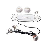 Hoement 4 String Pickup Guitar Volume Knob Output Pre Wired White