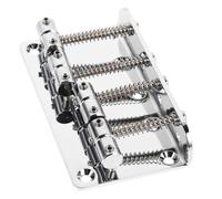 Hoement 4 String String Bass Guitar Bridge and Comfortable Grip Metal Top Load Hard Tail Bridge Tailpiece with Sturdy Material for Electric Bass Suitable for Music Styles and Occasions
