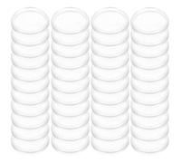 Hoement 44pcs Loose Leaf Binder Rings Binding Ring Discs Expansion Discs for DIY Notebooks Planners Artwork Extra Pages 38mm White Office Home ABS