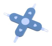 Hoement 4in1 Infant Earwax Remover Tool and Nail Cleaner for Babies, Safe and Gentle Blue Pp Pet Cross Shaped Design Suitable for Infant Grooming and Ear Wax Removal