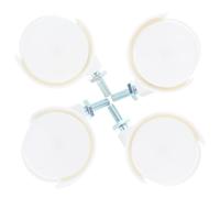 Hoement 4pcs 1.5 Inch White Universal Swivel Caster Wheels 6x13mm Threaded Stem Without Brake for Office and Home Chair Replacement