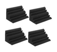 Hoement 4pcs Acoustic Sound Absorbing Panels 12x12x24cm Fire-resistant Corner Wall Wedge Bass Trap for Home Theater Soundproofing