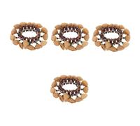 Hoement 4pcs African Drum Bell Bracelet Toy Unique Instrument for Boys and Girls Adults Lightweight Design for Parties Parent Bonding