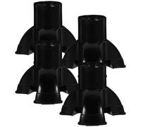 Hoement 4pcs Cane Tips Anti-Skid Walking Stick Foot Pads Replacement Trekking Pole Protector Shock Absorbing Crutch Accessories for Hiking and Outdoor Use