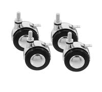 Hoement 4pcs Casters with Brake Office Chair Wheel Replacement for Furniture with Quick and Easy Installation Silent Smooth Rolling Swivel Chair Wheels for Computer