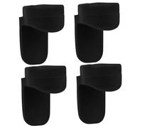 Hoement 4pcs Clarinet Rest Cushions Silicone Thumb Support Pads for Clarinet Relieving Sore Thumbs Black Colour Instrument Accessory for Musical Performance