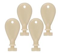 Hoement 4pcs Dispenser Replacement Key Tissue, Beige Abs, Easy Access, Suitable for Tissue Boxes, Office and Home