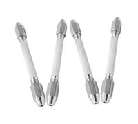 Hoement 4pcs Double-ended Mini Pin Vise Precision Hand Drill for Watch Repair Jewelry Crafting Resin Drilling Wire Twisting Tool for Professional Watchmakers