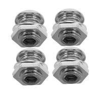 Hoement 4pcs Drum Vent Hole Screws with Gasket for Snare Percussion Instruments Ventilation Hardware Replacement Parts Easy to Install Drum Kit Accessories