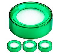 Hoement 4pcs Finger Moistener Sponge Set for Counting Money and Handling Paper Bills, Round Green Plastic and Sponge Design, Reusable Office Supply for Cashiers and Bank Tellers in Paper