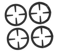 Hoement 4pcs Gas Stove Burner Stand Ring for Coffee Pot Stove Ring Reducer Gas Burner Grates Stand Black Pot Holder for Kitchen Accessories