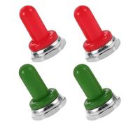 Hoement 4pcs Guitar Bass Potentiometer Knob Cap Toggle Switch Rubber Boot Protective Cover for Electric Instrument Accessories Replacement Part Random Color