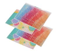 Hoement 4pcs Kalimba Piano Note Stickers Thumb Piano Keyboard Sticker Learning Decal for Beginners Easy Install