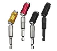 Hoement 4pcs Magnetic Knuckle Bit Extenders with Hex-Shank Connection Shafts Quick Release Pivoting Bit Tip Holders for Power Drills Screwdriver Adapters Extension Set for DIY and Repair